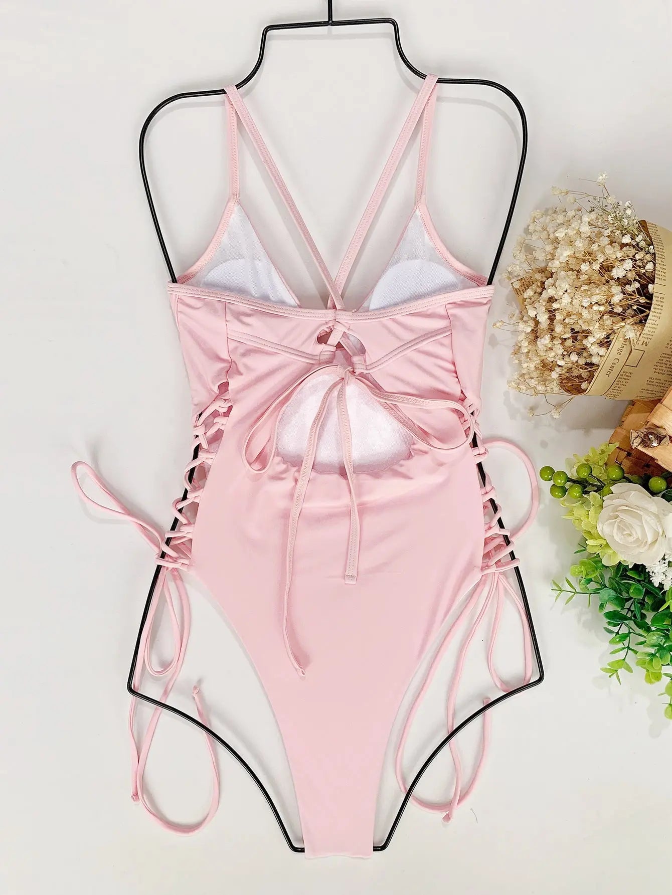 Costum de baie întreg ''Pink Angora'' - Zappy Fashion Romania