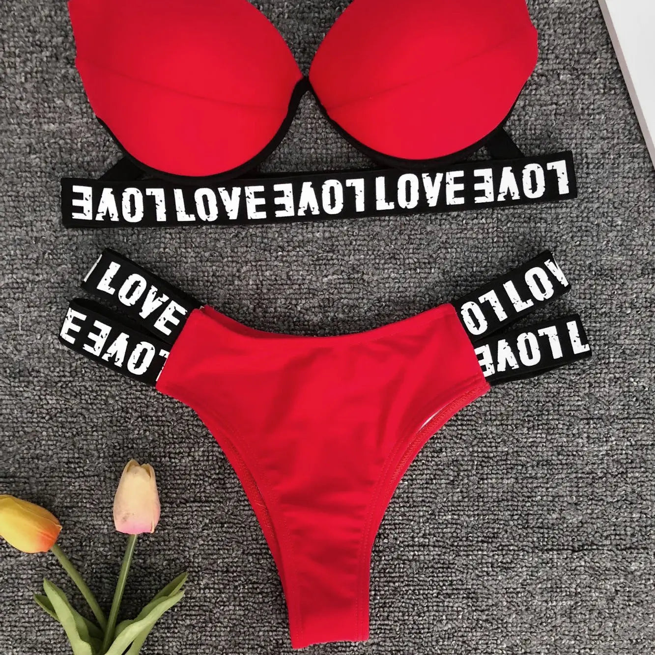 Costum de baie din două piese ''Red Adventure'' - Zappy Fashion Romania