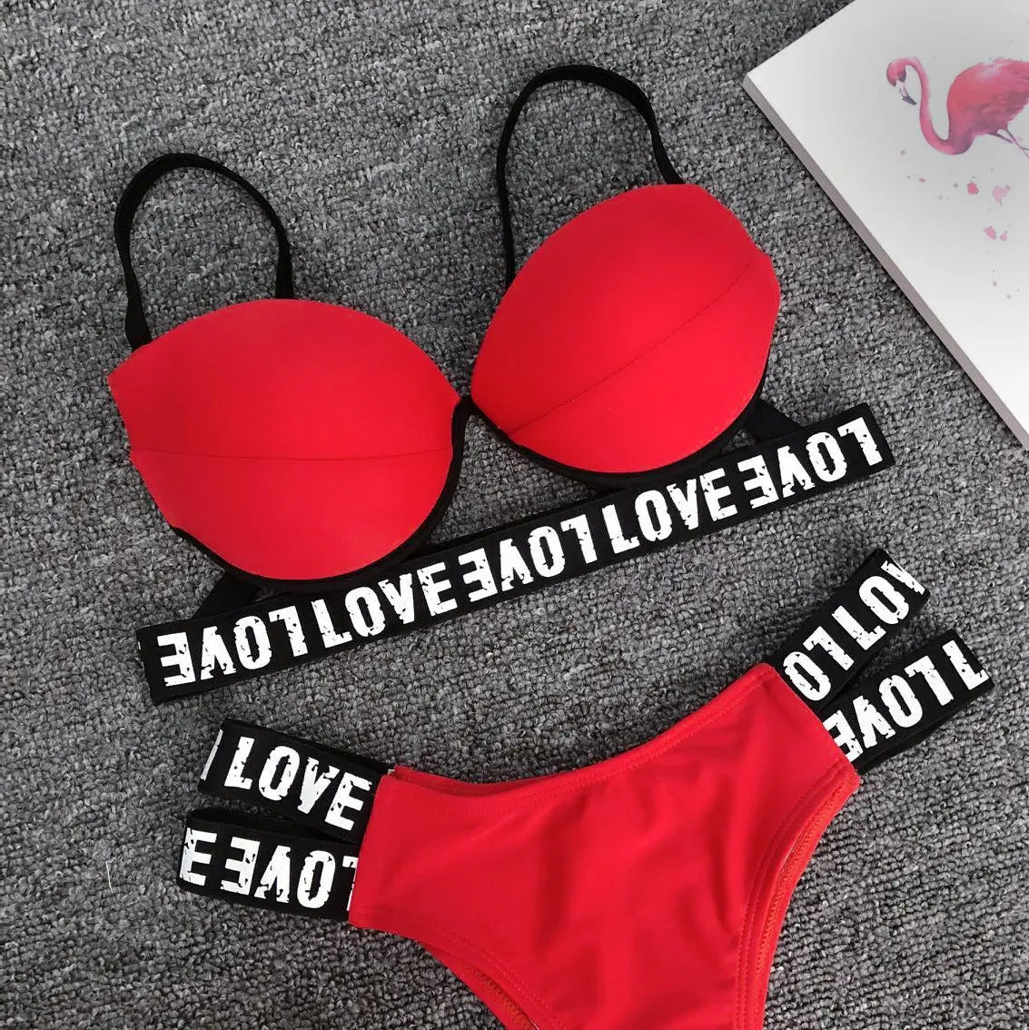 Costum de baie din două piese ''Red Adventure'' - Zappy Fashion Romania