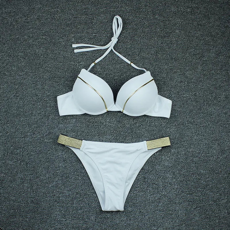 Costum de baie din două piese ''White Luxe'' - Zappy Fashion Romania