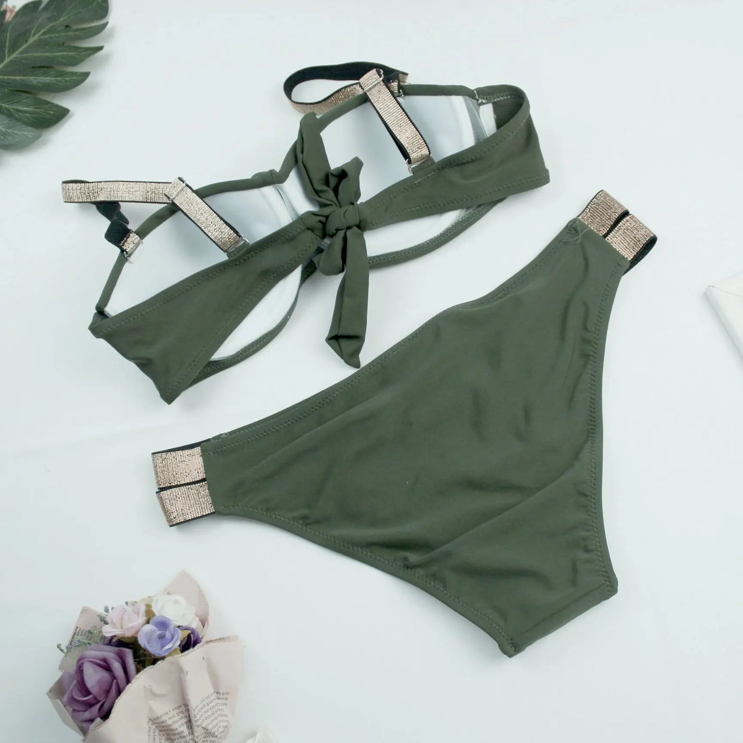 Costum de baie din două piese ''Green Effort'' - Zappy Fashion Romania