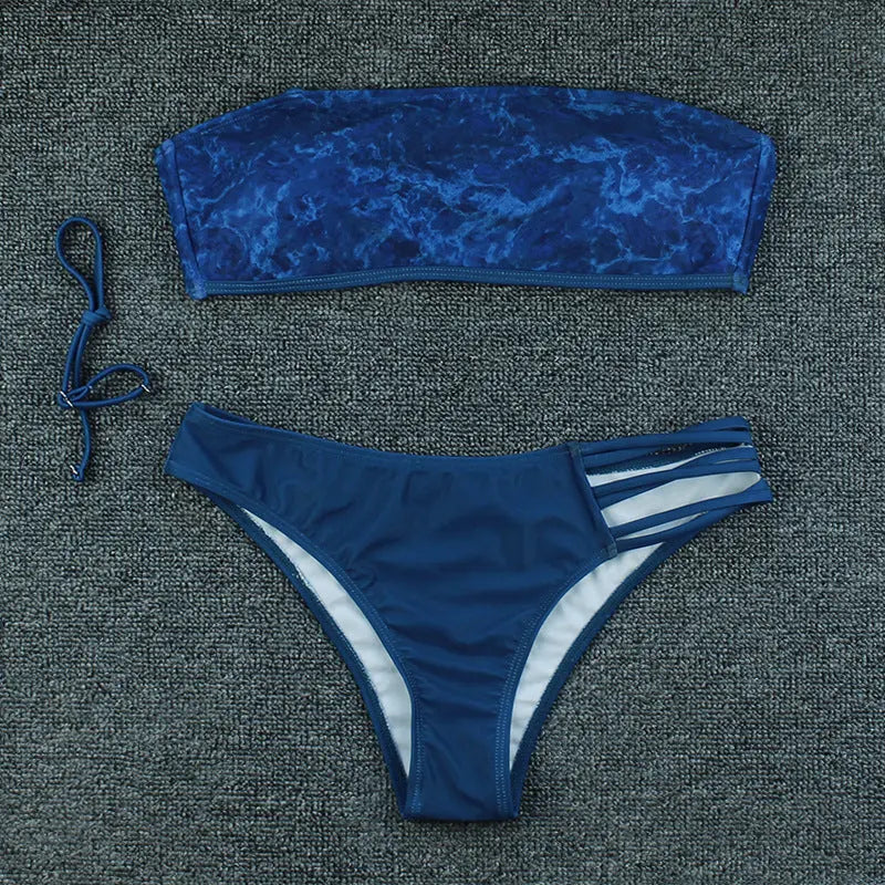 Costum de baie din două piese ''Barbell'' - Zappy Fashion Romania