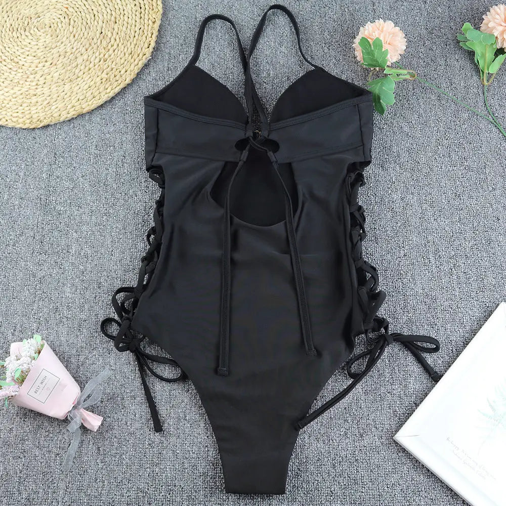 Costum de baie întreg ''Black Angora'' - Zappy Fashion Romania