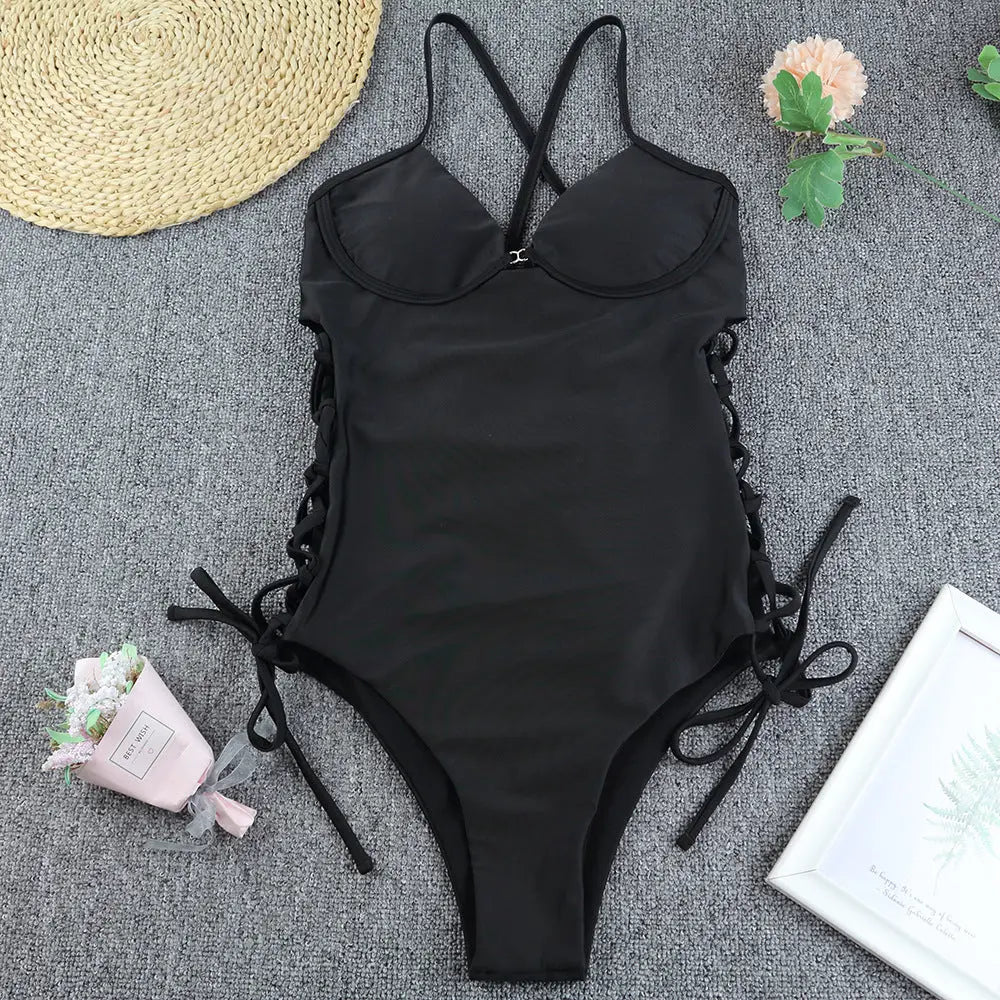 Costum de baie întreg ''Black Angora'' - Zappy Fashion Romania