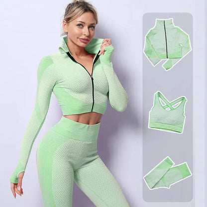 Set sport pentru femei din 3 piese ''Atlantic'' - Zappy Fashion Romania