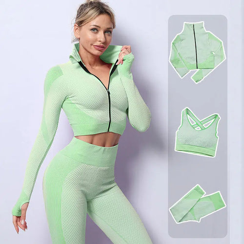 Set sport pentru femei din 3 piese ''Atlantic'' - Zappy Fashion Romania