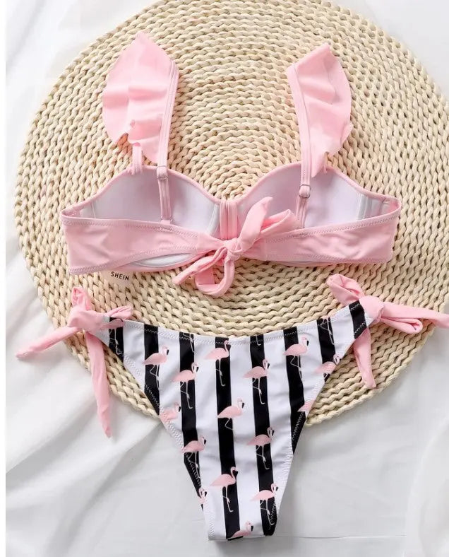 Costum de baie din două piese ''Flamingo'' - Zappy Fashion Romania